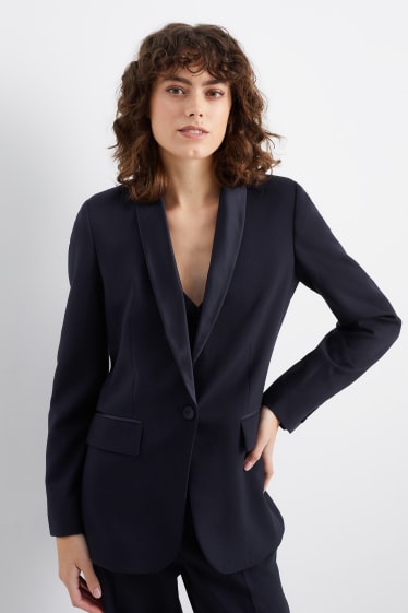 Women - Business blazer - regular fit - dark blue