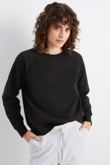 Dames - Basic sweatshirt - zwart