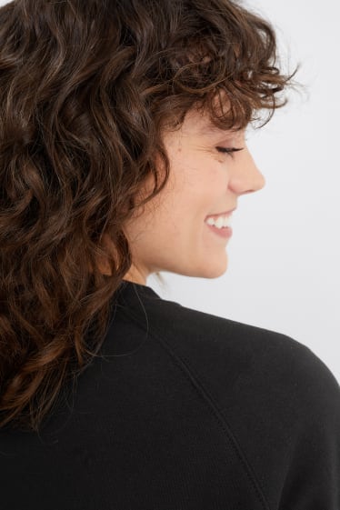 Dames - Basic sweatshirt - zwart