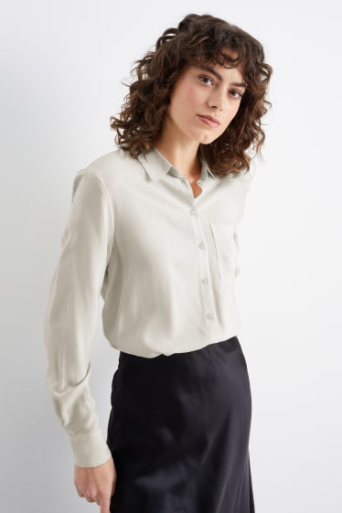 Damen - Bluse - cremeweiß