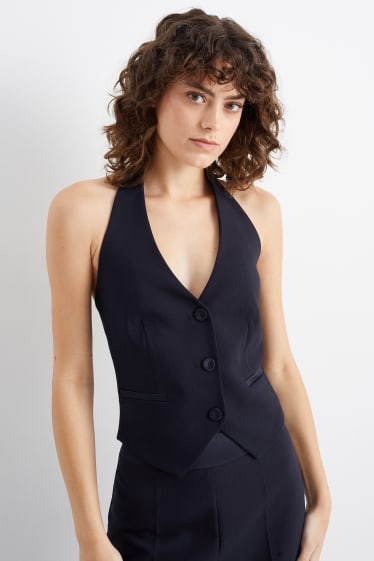 Femmes - Gilet de bureau sans manches - bleu foncé