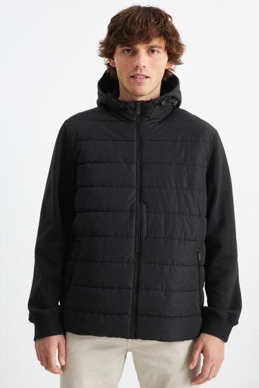 Men - Jacket with hood - black