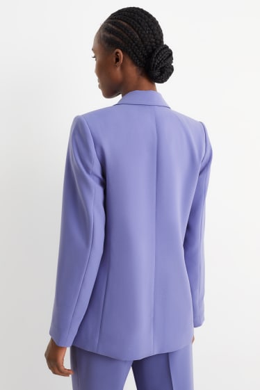 Women - Long blazer - relaxed fit - violet