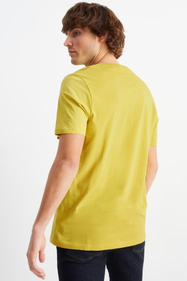 Heren - T-shirt - geel
