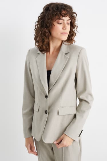 Women - Business blazer - regular fit - mix & match - beige