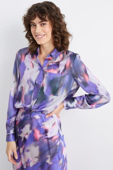 Femei - Bluză - cu model - violet