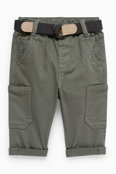 Babies - Baby trousers with belt - green