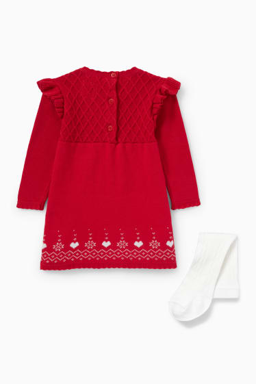 Bébés filles - Ensemble bébé - 2 pièces - rouge foncé