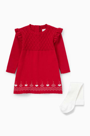 Bébés filles - Ensemble bébé - 2 pièces - rouge foncé