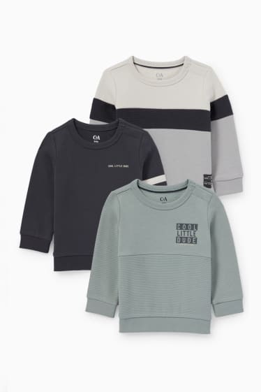 Bebés - Pack de 3 - sudaderas para bebé - verde menta