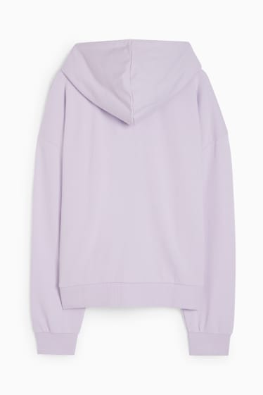 Mujer - Sudadera básica con cremallera y capucha - violeta claro