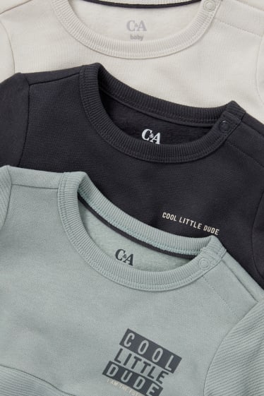 Babys - Set van 3 - baby-sweatshirt - mintgroen