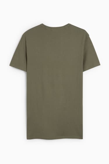 Heren - T-shirt - fijn geribd - groen