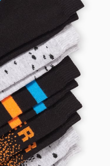 Kinderen - Set van 5 paar - gaming - sokken met motief - zwart