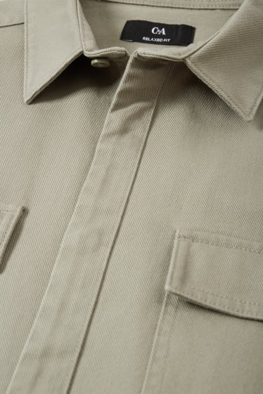 Men - Shirt - regular fit - kent collar - gray
