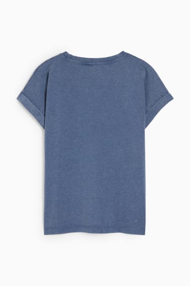 Women - T-shirt - yoga - blue