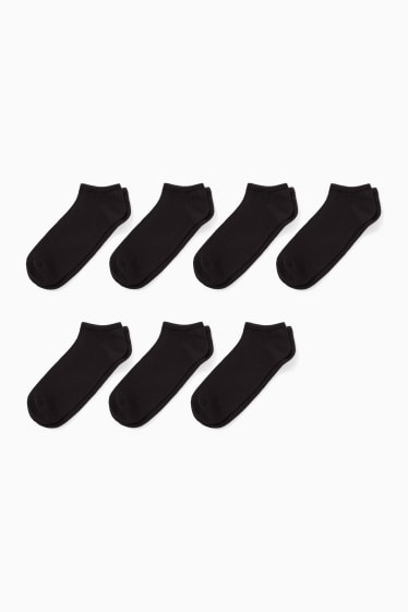 Donna - Confezione da 7 - calzini corti - nero