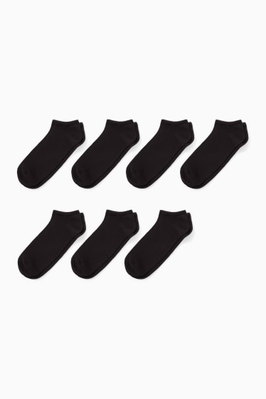 Women - Multipack of 7 - trainer socks - black