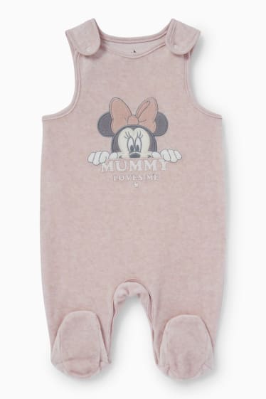 Bebeluși - Minnie Mouse - set salopetă - 2 piese - roz