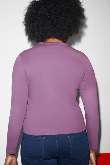 Dospívající a mladí - CLOCKHOUSE - tričko s dlouhým rukávem - fialová