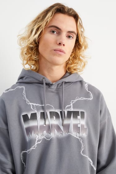 Hommes - Sweat à capuche - Marvel - gris