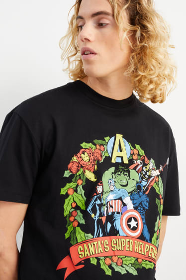 Men - Christmas T-shirt - Marvel - black