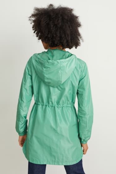 Femmes - Veste à capuche et sac - pliable - vert