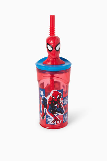 Copii - Omul-Păianjen - pahar din plastic - 360 ml - roșu