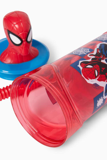 Copii - Omul-Păianjen - pahar din plastic - 360 ml - roșu