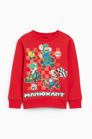 Kinderen: jongens - Mario Kart - sweatshirt - rood