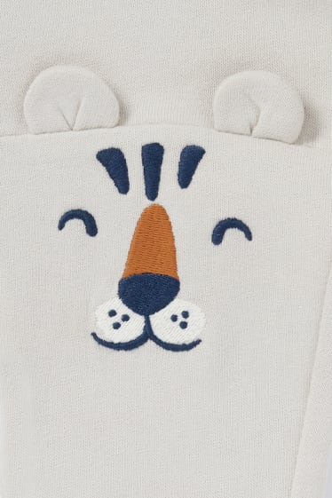 Neonati - Confezione da 3 - tigre - pantaloni sportivi neonati - beige melange