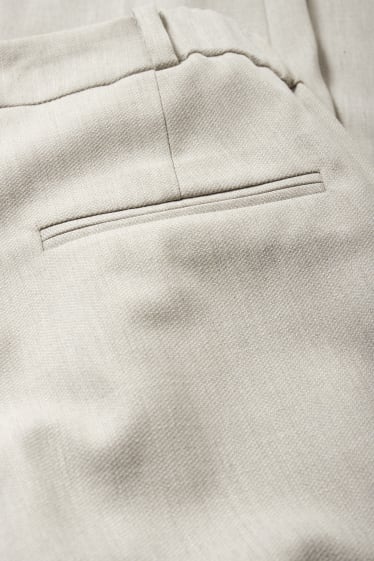 Mujer - Pantalón de oficina - mid waist - slim fit - stretch - Mix & Match - beis