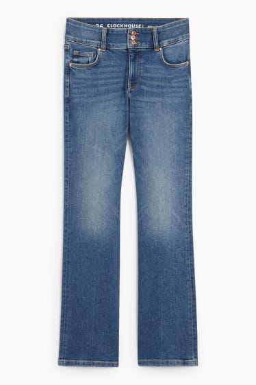 Tieners & jongvolwassenen - CLOCKHOUSE - bootcut jeans - low waist - LYCRA® - jeansblauw