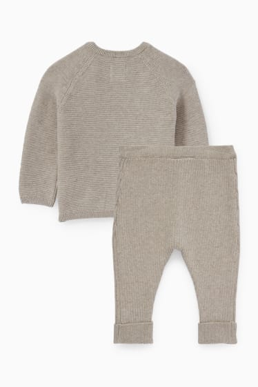 Babys - Baby-Outfit - 2 teilig - taupe