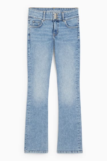 Teens & Twens - CLOCKHOUSE - Bootcut Jeans - Low Waist - LYCRA® - helljeansblau