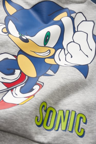 Kinderen: jongens - Set van 2 - Sonic - sweatshirt - licht grijs-mix