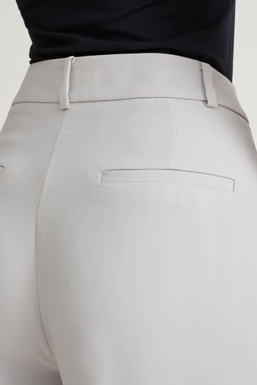 Dona - Pantalons formals - high waist - wide leg - gris clar