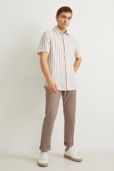 Uomo - Pantaloni - regular fit - marrone chiaro
