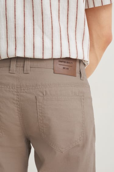 Uomo - Pantaloni - regular fit - marrone chiaro