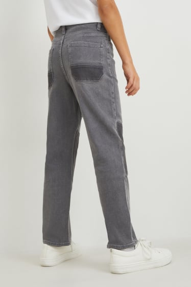 Kinderen: jongens - Loose fit jeans - jeansgrijs