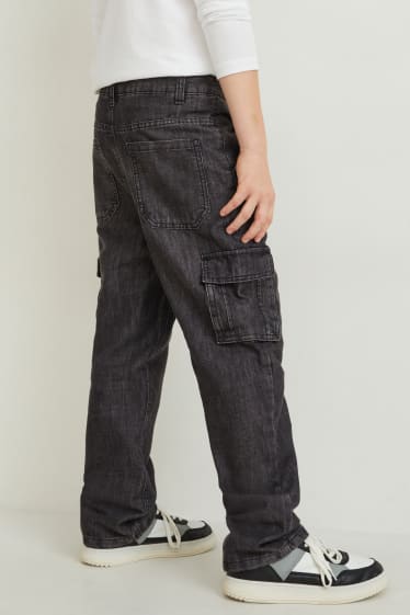 Niños: niños - Loose fit jeans - vaqueros - gris oscuro