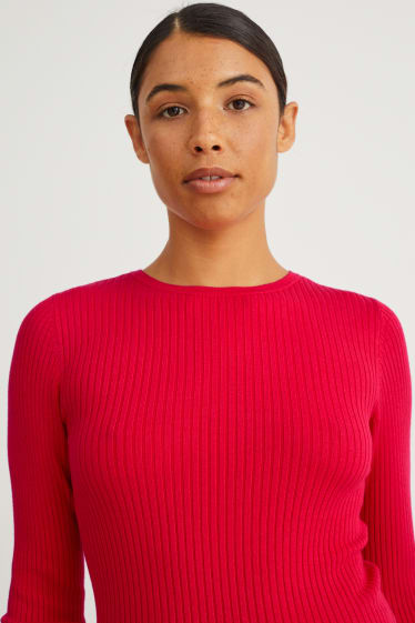 Damen - Basic-Pullover - rot