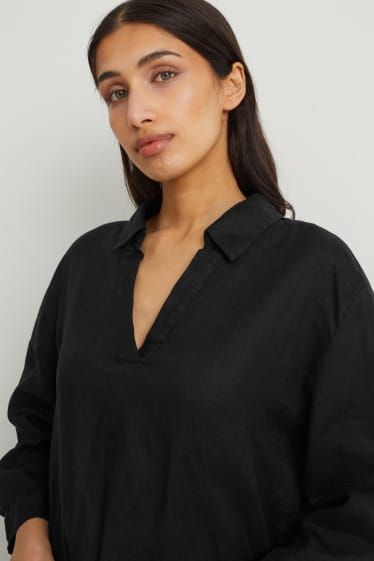 Femmes - Robe de lin - noir