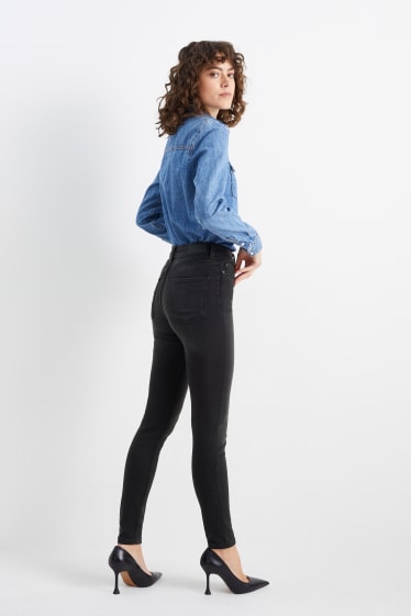 Dámské - Skinny jeans - high waist - LYCRA® - džíny - šedé