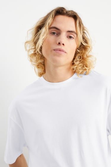Bărbați - Tricou supradimensionat - alb