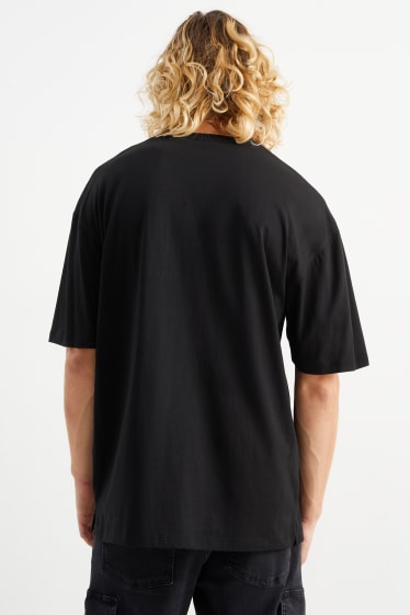 Home - Samarreta de màniga curta oversized - negre