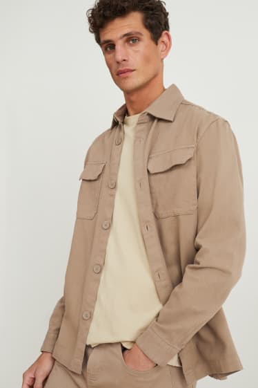 Herren - Hemdjacke - Regular Fit - beige