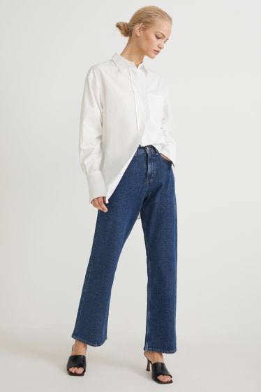 Damen - Relaxed Jeans - High Waist - LYCRA® - jeansblau