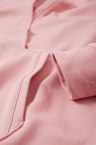 Donna - Felpa con cappuccio per allattamento - rosa