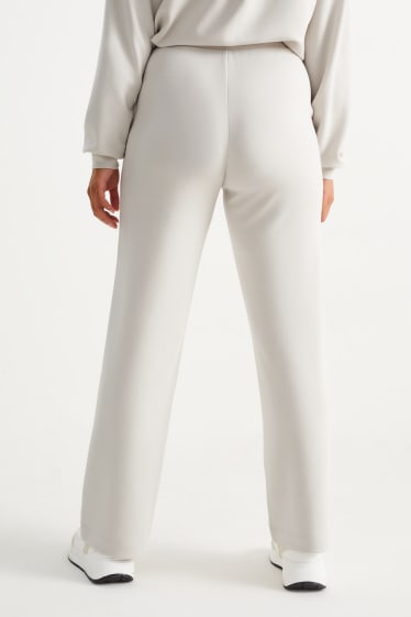 Donna - Pantaloni sportivi basic - bianco crema